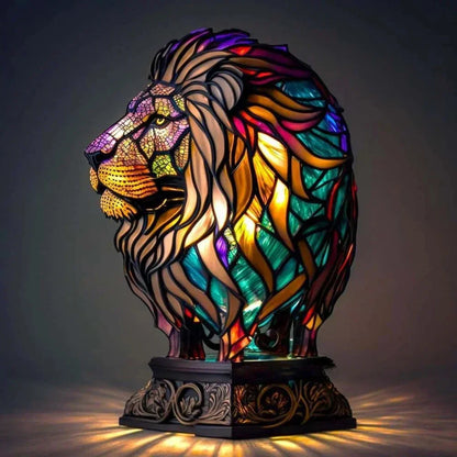 Decorative Animal Night Light Handcrafted Glass Sculpture Table Accent 12 in Tall for Bedroom Living Room Nightstand Decor 20 Wildlife
