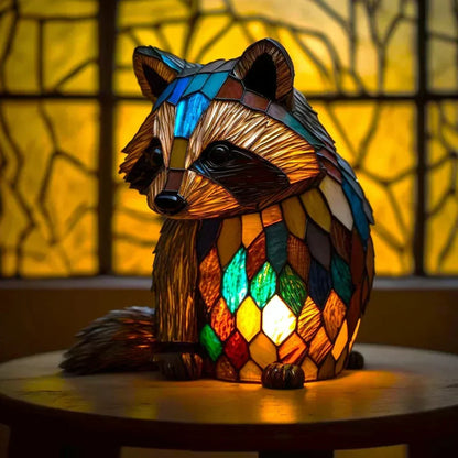 Decorative Animal Night Light Handcrafted Glass Sculpture Table Accent 12 in Tall for Bedroom Living Room Nightstand Decor 20 Wildlife