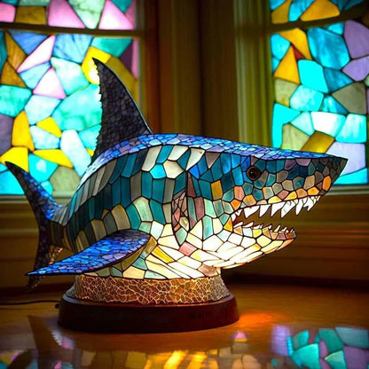 Decorative Animal Night Light Handcrafted Glass Sculpture Table Accent 12 in Tall for Bedroom Living Room Nightstand Decor 20 Wildlife