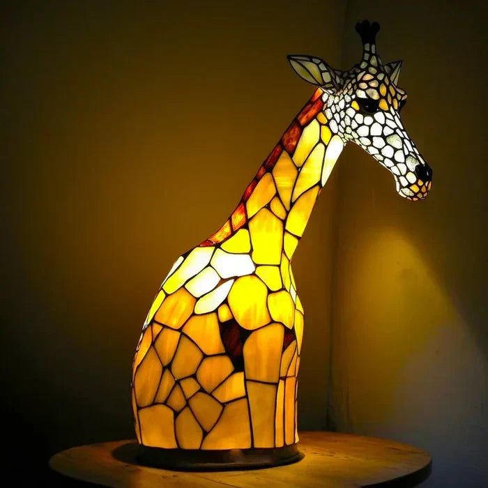 Decorative Animal Night Light Handcrafted Glass Sculpture Table Accent 12 in Tall for Bedroom Living Room Nightstand Decor 20 Wildlife