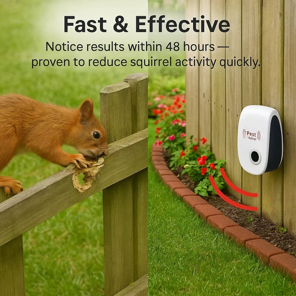 Electronic Ultrasonic Device for Deterring Squirrels in Outdoor Spaces