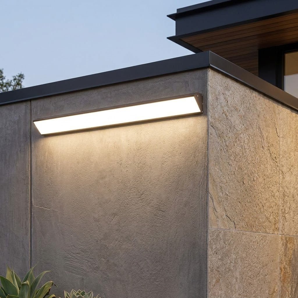 Outdoor LED Wall Sconce Hardwired Waterproof Aluminum Light Fixture for Patio Entry Garden in 4 Lengths Warm Neutral Cold White Black