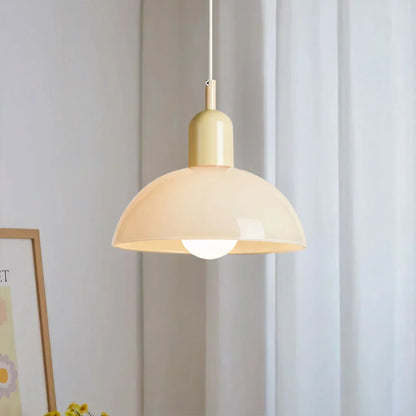Glass Bowl Ceiling Fixture 10-12 Inch LED Overhead Luminaire White Orange Green Room Lighting Kitchen Island Hallway Contemporary Hardwired