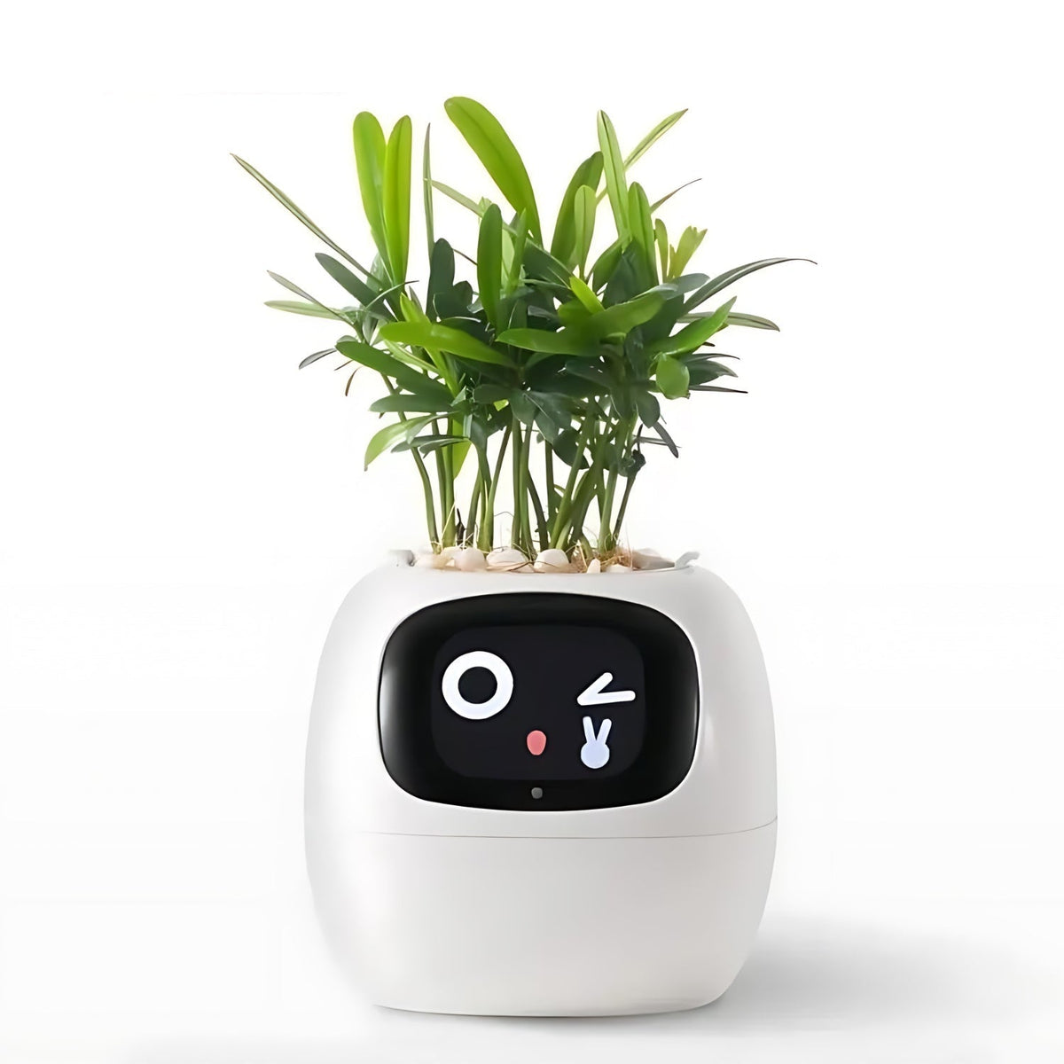 Self-Watering Smart Planter Pot with App Control & Emoji Display for Indoor Plants | Automatic Plant Care System with Water Level Alerts &