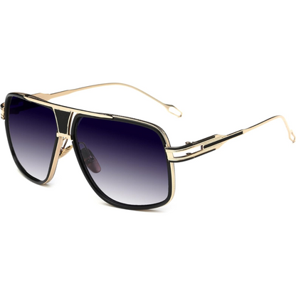Men's Aviator Sunglasses UV400 Shielding Metal Frames Outdoor Eyewear for Driving Beach Vacation Daily Wear Gold Gray Blue Purple Gradient