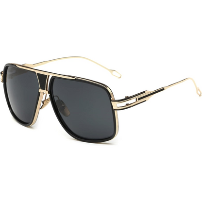 Men's Teardrop Sunglasses with UV Protection & Alloy Frame – Lightweight Metal Eyewear with Protective Case for Outdoor Travel