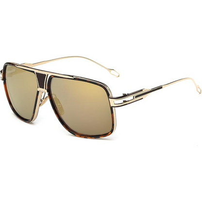 Men's Teardrop Sunglasses with UV Protection & Alloy Frame – Lightweight Metal Eyewear with Protective Case for Outdoor Travel
