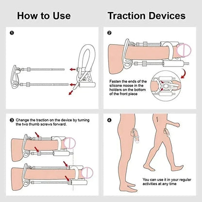 Adjustable Traction Support Device for At-Home Comfort & Natural Enhancement | Discreet Body-Safe System