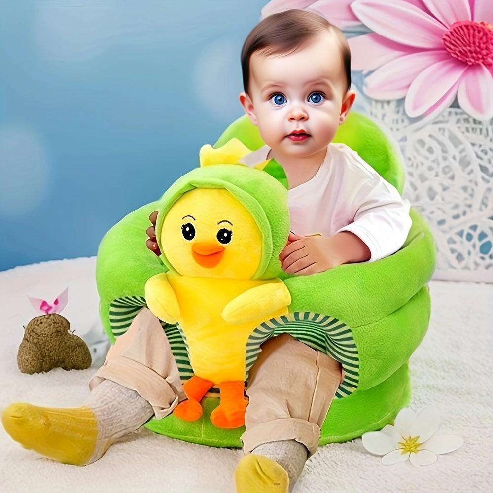 Plush Baby Support Seat for Learning to Sit – Soft Animal Character Chair with Backrest for Infants & Toddlers