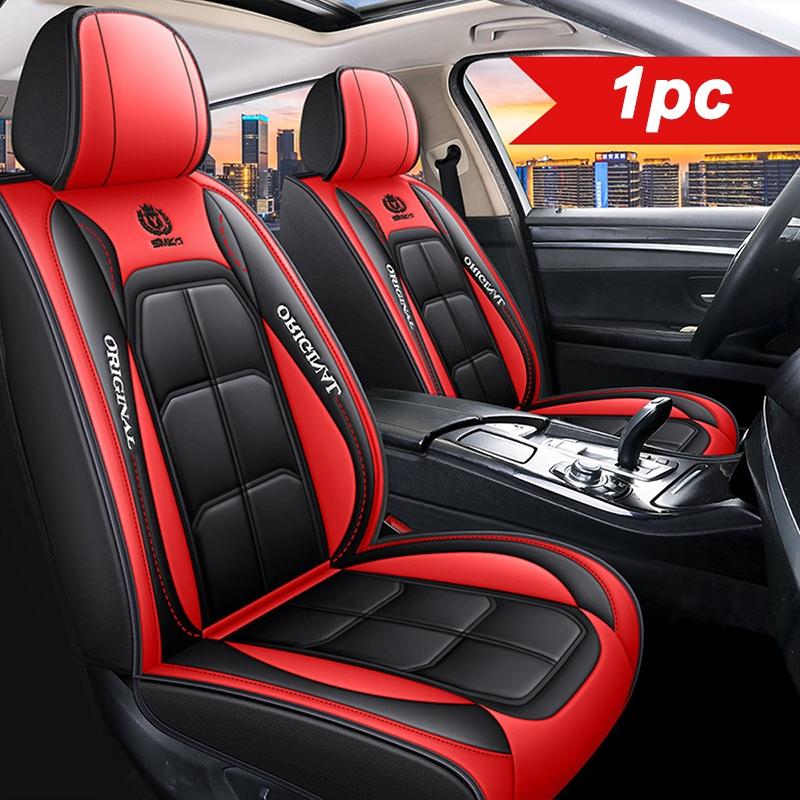 Car Seat Covers for Front Seats, Faux Leather Car Seat Cover with Padded Foam Core, Universal Auto Seat Cover