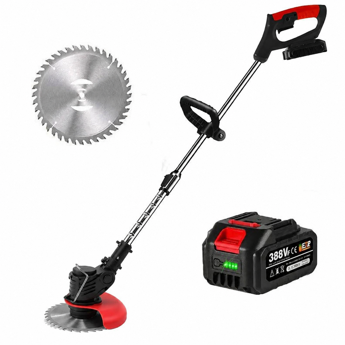 Electric Weed Eater, Electric Weed Wacker, Battery Powered Grass Cutter, Lightweight Battery Weed Trimmer with Blades