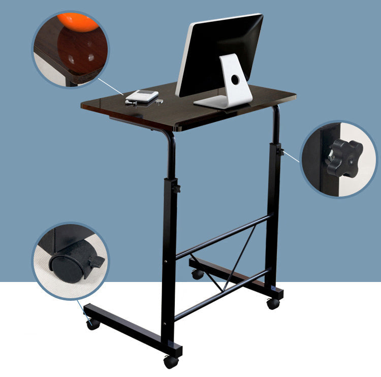 Rolling Height-Adjustable Laptop Desk with Steel Frame & Wheels – Portable Workstation for Bedside, Sofa, Home Office & Living Room Use – Mo