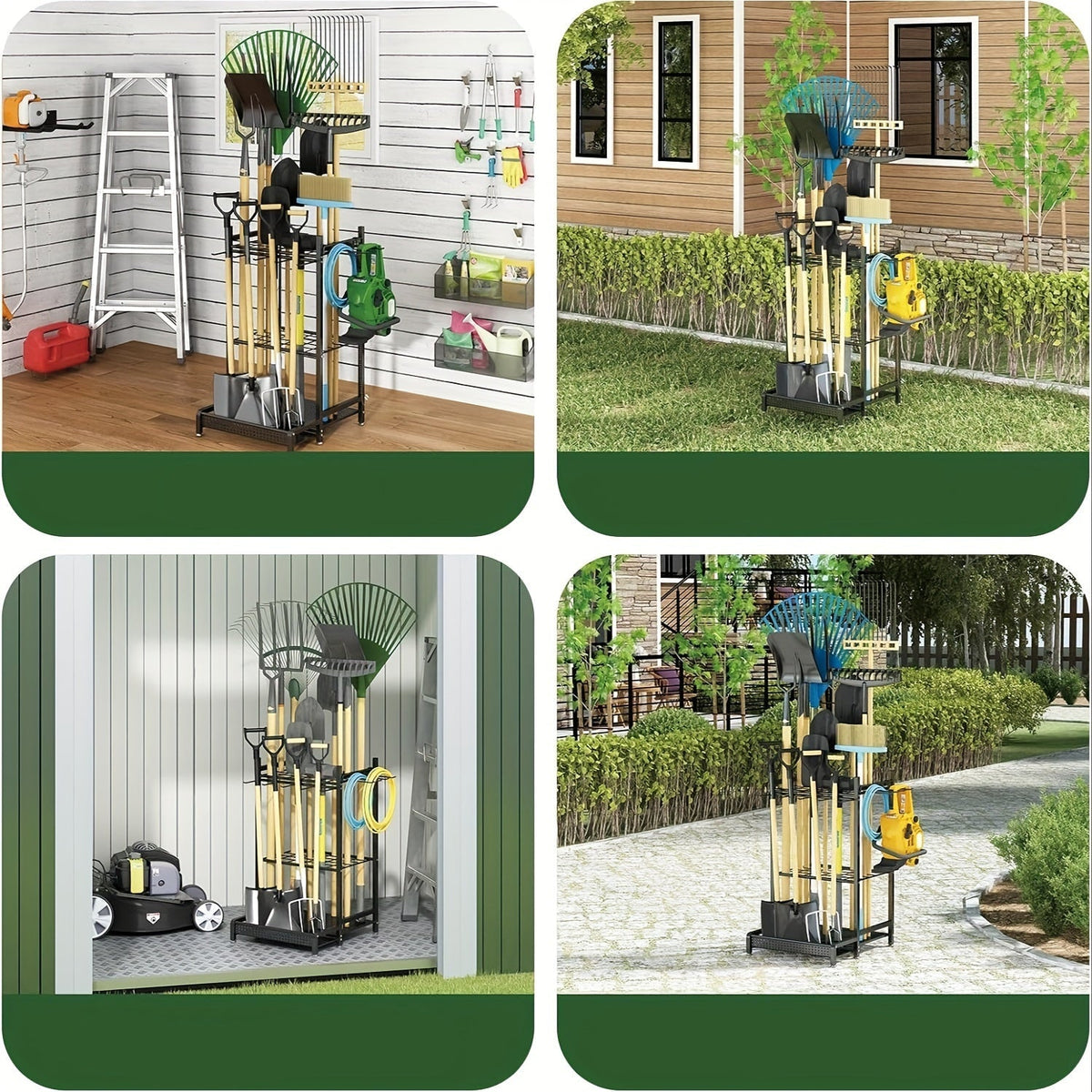 Sturdy Metal Tool Organizer for Outdoor Spaces