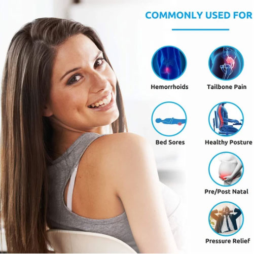 Haven Donut Pillow - Memory Foam Coccyx Cushion for Tailbone Pain Relief