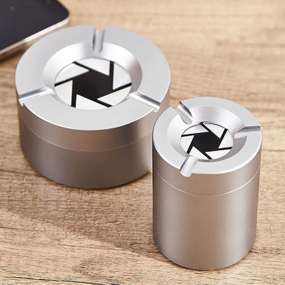 Stainless Steel Twist-Lock Ashtray for Car and Home | Odor-Sealing 360° Rotation Design Smokeless Holder