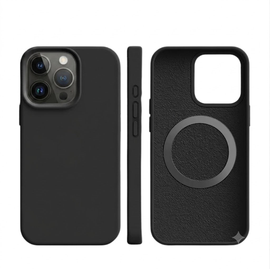 Soft-Touch Silicone iPhone Case with Magnetic Wireless Charging – Slim Protective Cover with Shock Absorption for Daily Use
