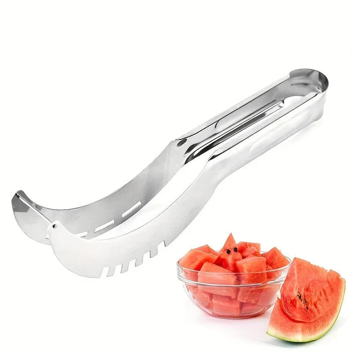 Stainless Steel Fruit Slicer Cutter for Watermelon Cantaloupe Papaya Dragon Fruit Kitchen Tool Fast Serving Prep