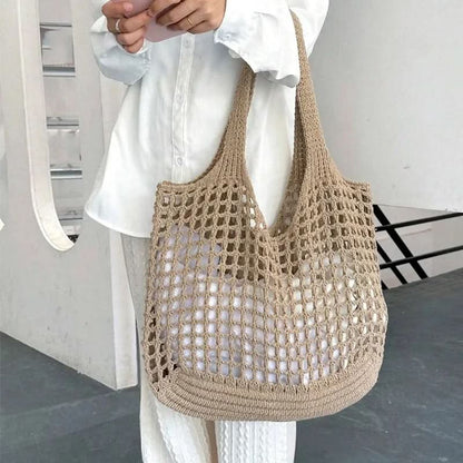 SANDWEAVE – Crochet Woven Beach Tote Bag