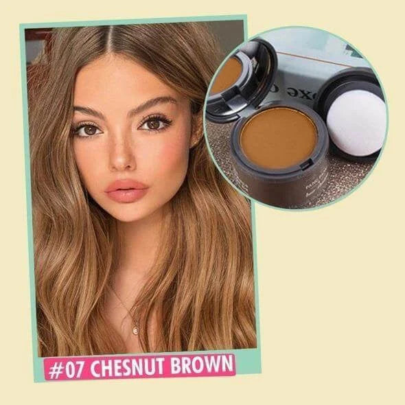 Root Touch-Up Powder Compact for Thinning Hair and Gray Coverage with Mirror and Applicator Puff for Men and Women
