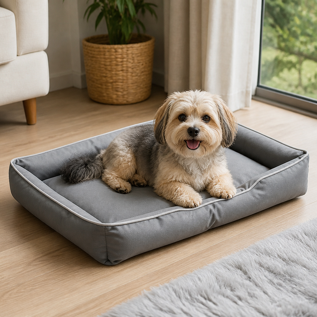 Ortekor Chew-Resistant 600D Oxford Dog Bed