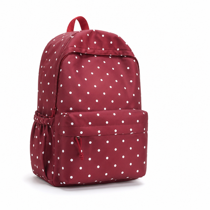 Lightweight Large-Capacity Polka Dot Backpack