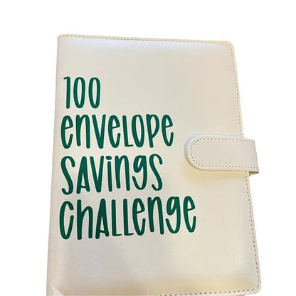 Cash Savings Tracker Organizer with 100 Labeled Pockets – Money Management Planner System – A5 Budget Book with Reusable Chart for