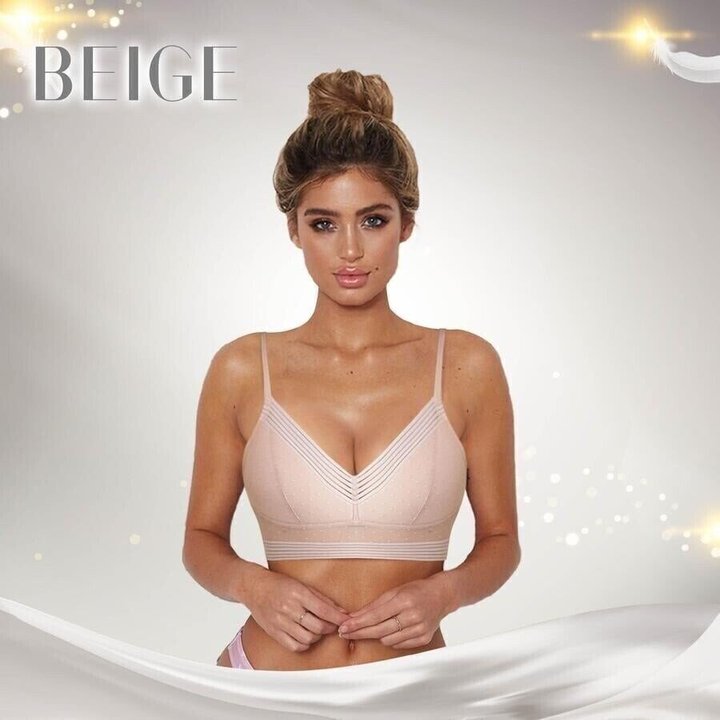 Wireless Lifting Lace Bralette V-Neck Women's Comfort Support Bra with Adjustable Straps for Everyday