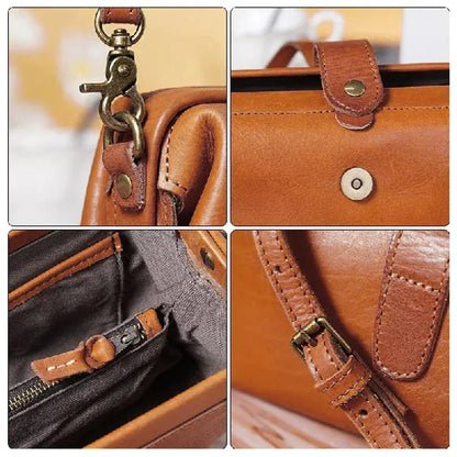 Vintage-Inspired Leather Crossbody Purse for Women – Classic Handbag with Adjustable Strap for Daily Use, Travel, Shopping & Casual Outfits