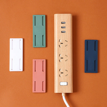 Adhesive Power Strip Holder Wall Mount Organizer Cable Management System for Router Modem Home Office 10-Pack