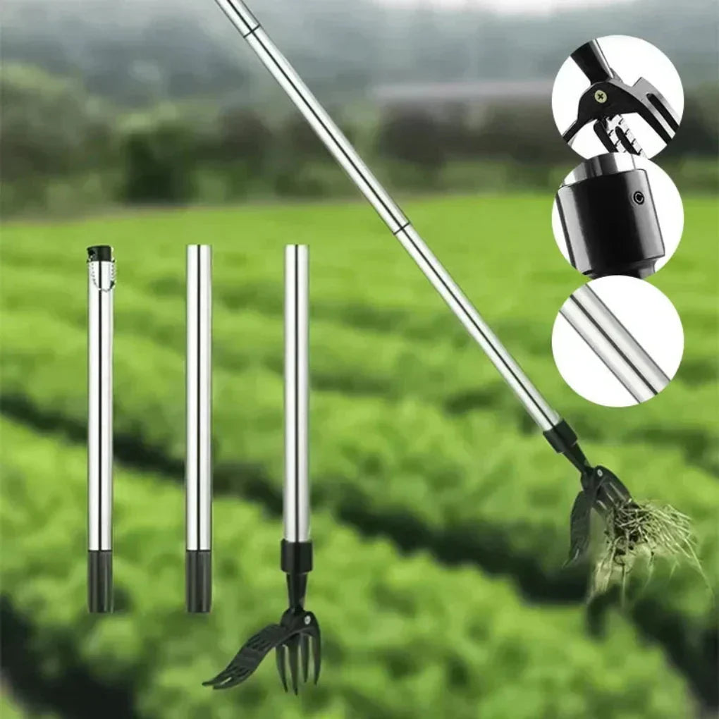 Manual Garden Weed Puller Attachment Head – Heavy-Duty Steel Claw for Extracting Weeds with Roots – Fits Adjustable Poles – for Lawn Bed