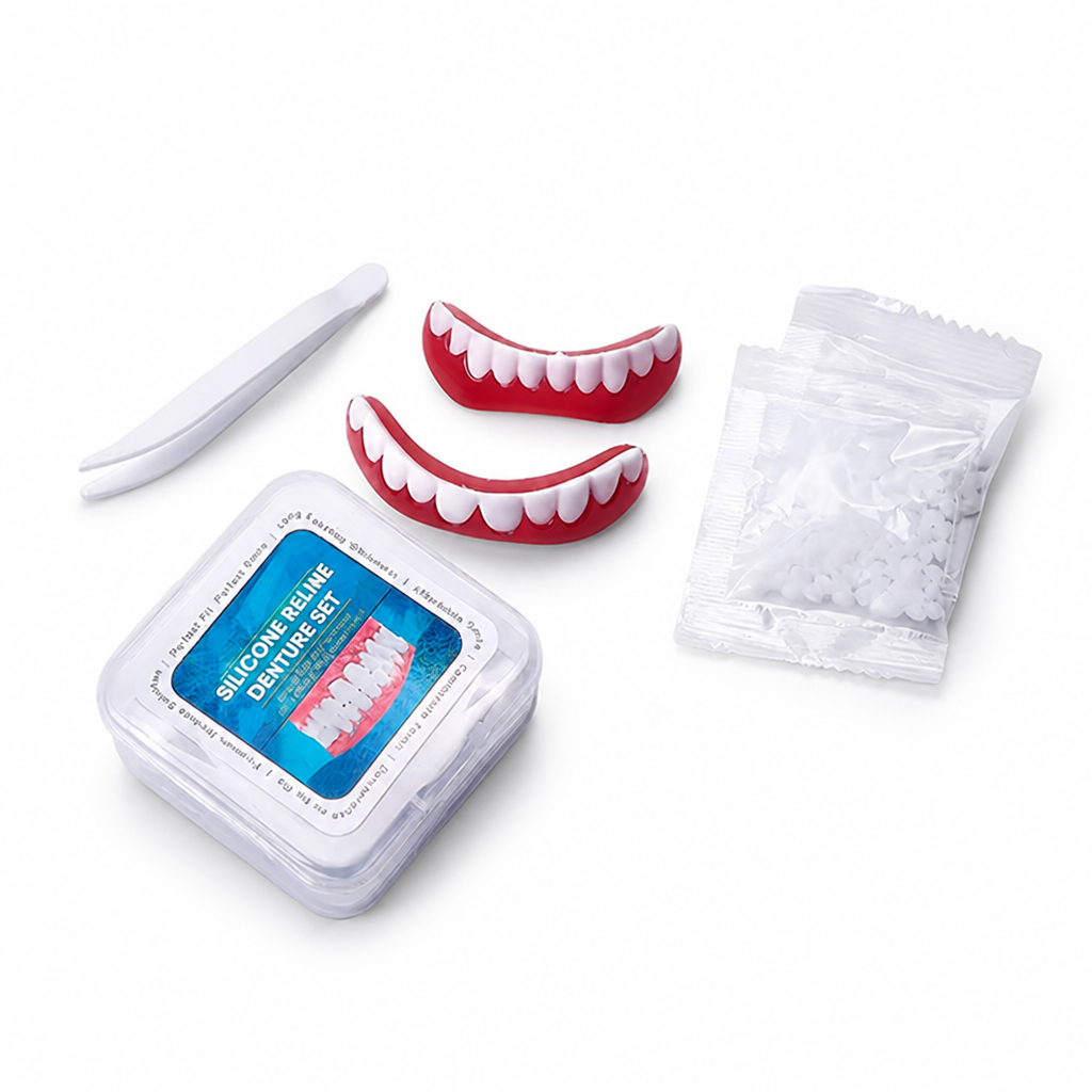 Adjustable Fit Natural-Looking Temporary Veneers (Upper & Lower Set)