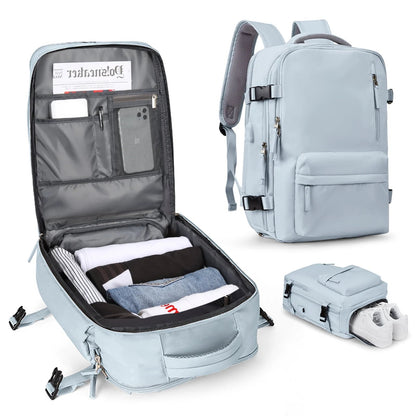 35L Travel Backpack with USB Charging Port & Anti-Theft Pocket – Water-Resistant Hiking Daypack for Men & Women