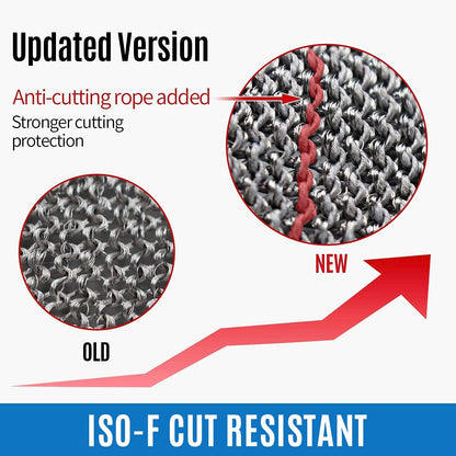 Food Safe Cut-Resistant Glove Made of Stainless Steel Mesh