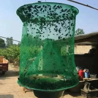 Outdoor Hanging Fly Catcher Trap with Natural Bait Compartment for Yards Barns Patios | Chemical-Free Pest Control Solution