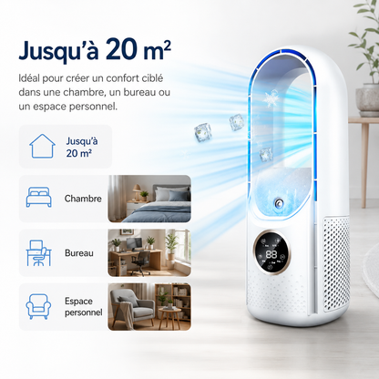 Portable USB Air Cooler Fan with Humidifier & Filter – 6-Speed Personal Desktop Cooling Fan for Home Office Travel Camping – Quiet