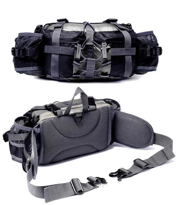 Lightweight Waterproof Running Belt Bag with Bottle Holders for Hiking, Jogging & Travel