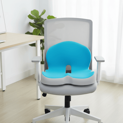 Ergonomic Foam Seat Pad 17 in Gray for Chair Desk Car Travel Posture Relief Support Cushion