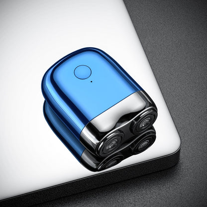 Compact USB Rechargeable Travel Shaver for Men with Rotary Heads for Close Shave On-the-Go Grooming Kit