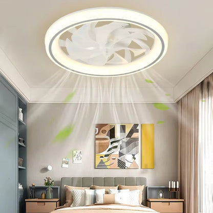 Smart Ceiling Fan with LED Lights & Dimmable Features | Modern Flush Mount Design for Year-Round Comfort