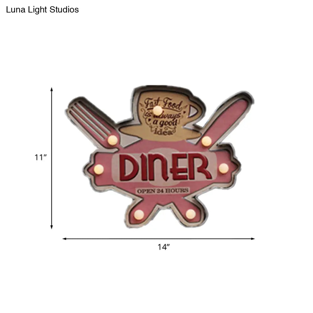 LED Novelty Wall Light Battery-Powered Metal Sign Sconce for Kids Room, Game Room & Man Cave – Beer, Car, Anchor Shaped Night Light in