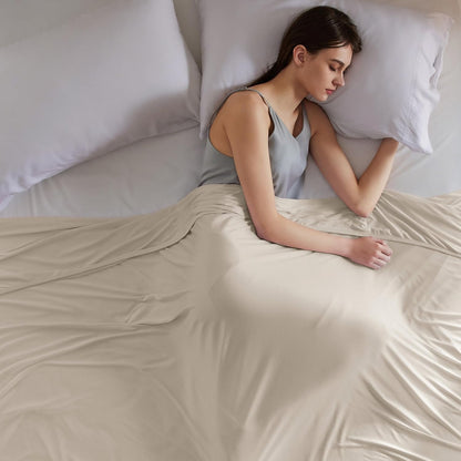 Cozy Comfort | Summer Cooling Blanket for Hot Sleepers with Bamboo Rayon | Lightweight Throw for Travel and Outdoor Use