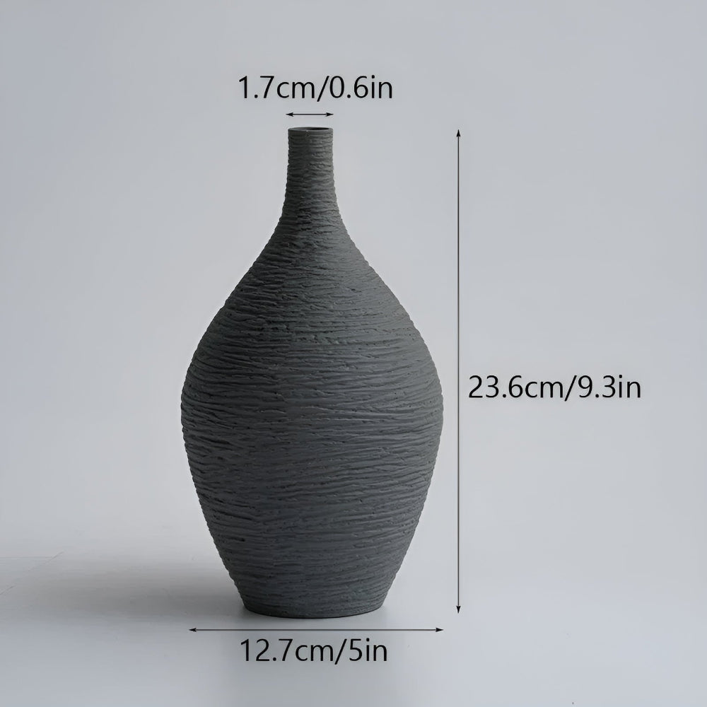Ceramic Vase for Dried & Fresh Flowers – Nordic Minimalist Home Decor Accent Piece