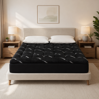 Comfort Cloud | Cooling Bamboo Mattress Topper with Extra Thickness & Breathable Viscose for Enhanced Sleep Quality