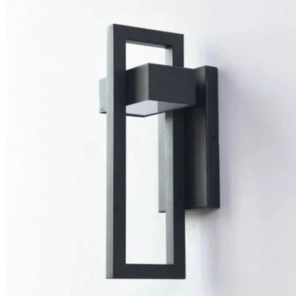 Outdoor Wall Sconce Dual-Beam Light Fixture Black Stainless Steel Weatherproof IP65 Up Down Accent Lighting for Patio Garden Entryway