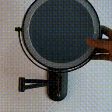 Rechargeable LED Vanity Mirror with 3 Light Tones & 360° Rotation for Flawless Makeup Application