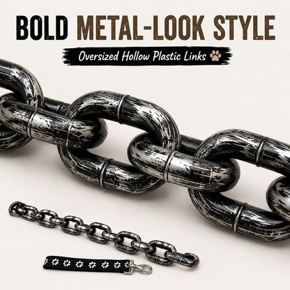 Ortekor Oversized Chain Dog Leash & Collar Set for Small Dogs - Make Everyday Walks Stand Out
