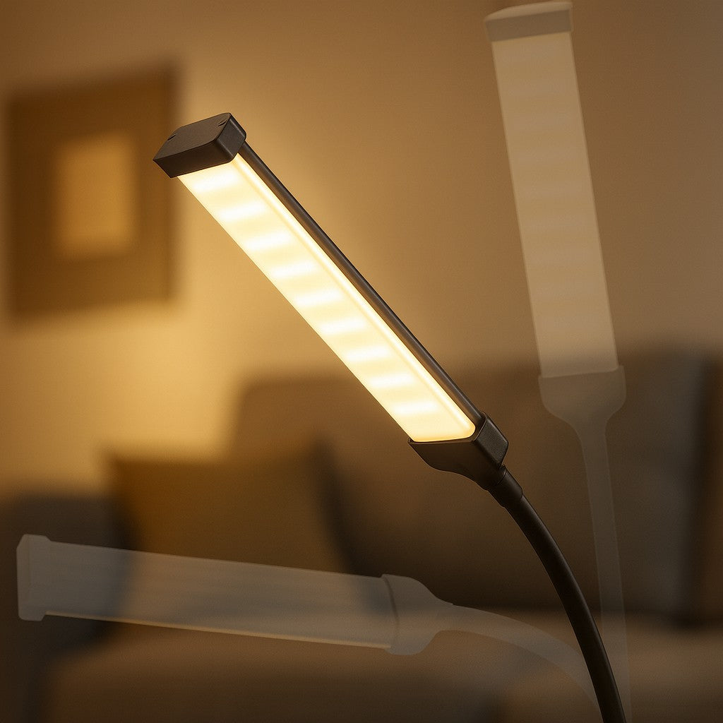 Adjustable LED Reading Floor Lamp with Remote Control Black Metal Modern Task Light with 3 Color Temps & 5 Brightness Levels for Living