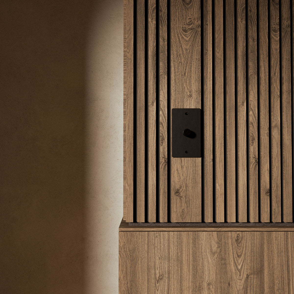Rotary Light Dimmer Switch with Brass Knob for Stepless Brightness Adjustment in Living Room Bedroom Hallway Contemporary Wall-Mounted Panel
