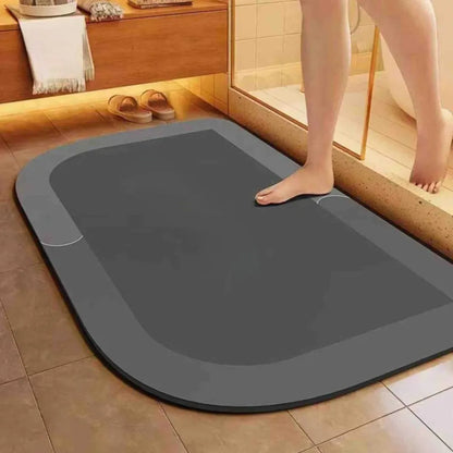 Quick-Dry Non-Slip Bath Mat with Moisture-Wicking Core for Bathroom, Shower & Toilet