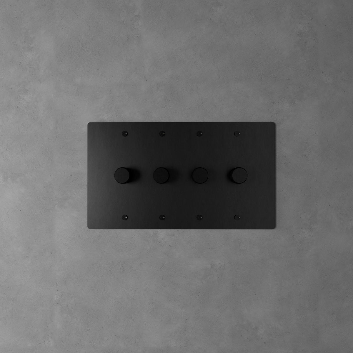 Rotary Light Dimmer Switch with Brass Knob for Stepless Brightness Adjustment in Living Room Bedroom Hallway Contemporary Wall-Mounted Panel